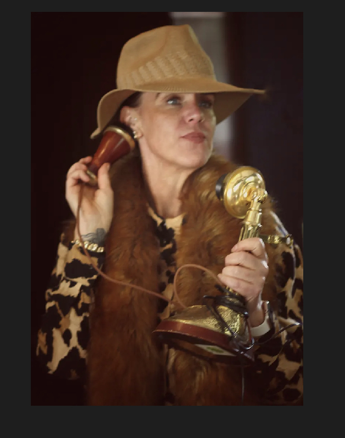 Speaking on the telephone 